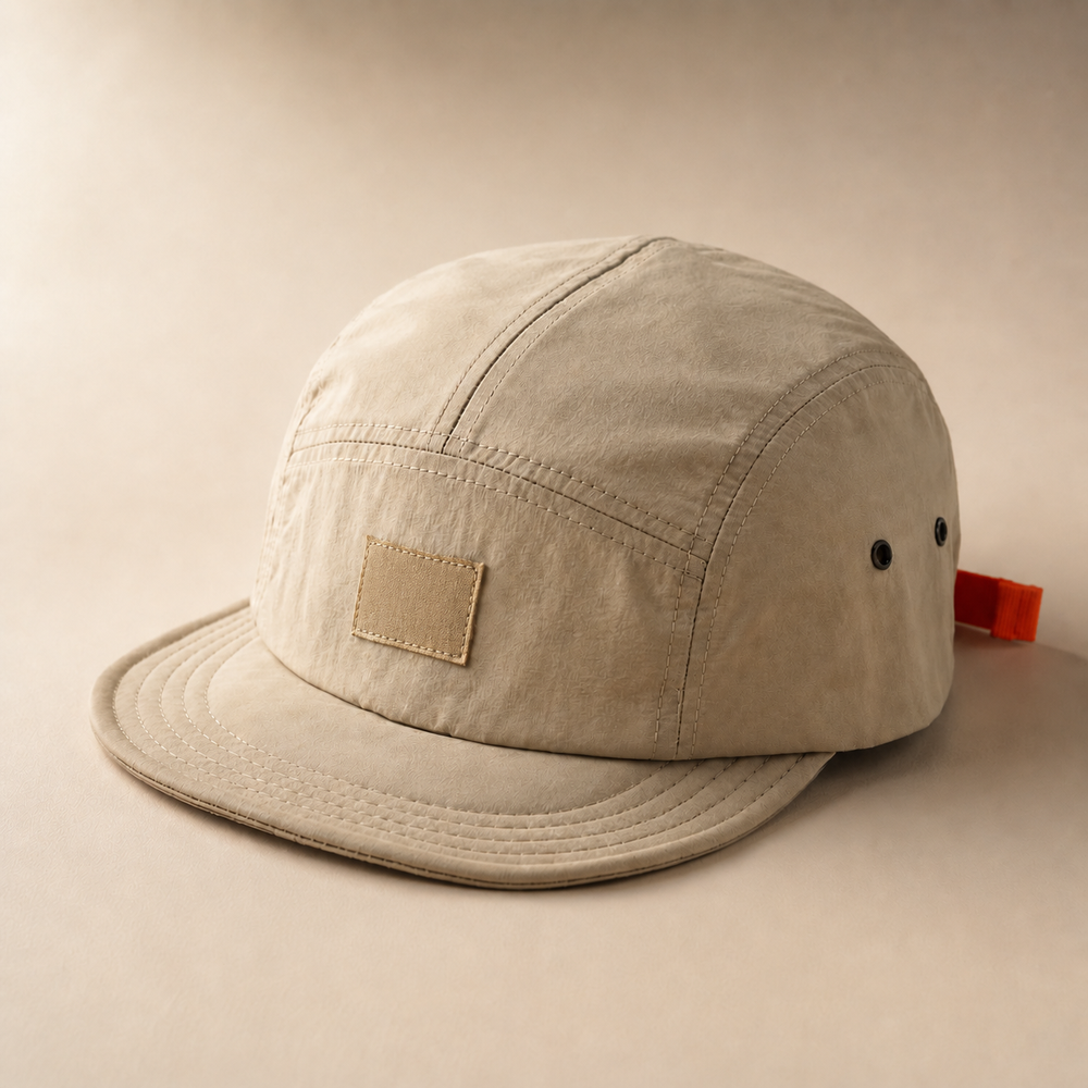 Khaki quick-dry duckbill cap on a neutral background