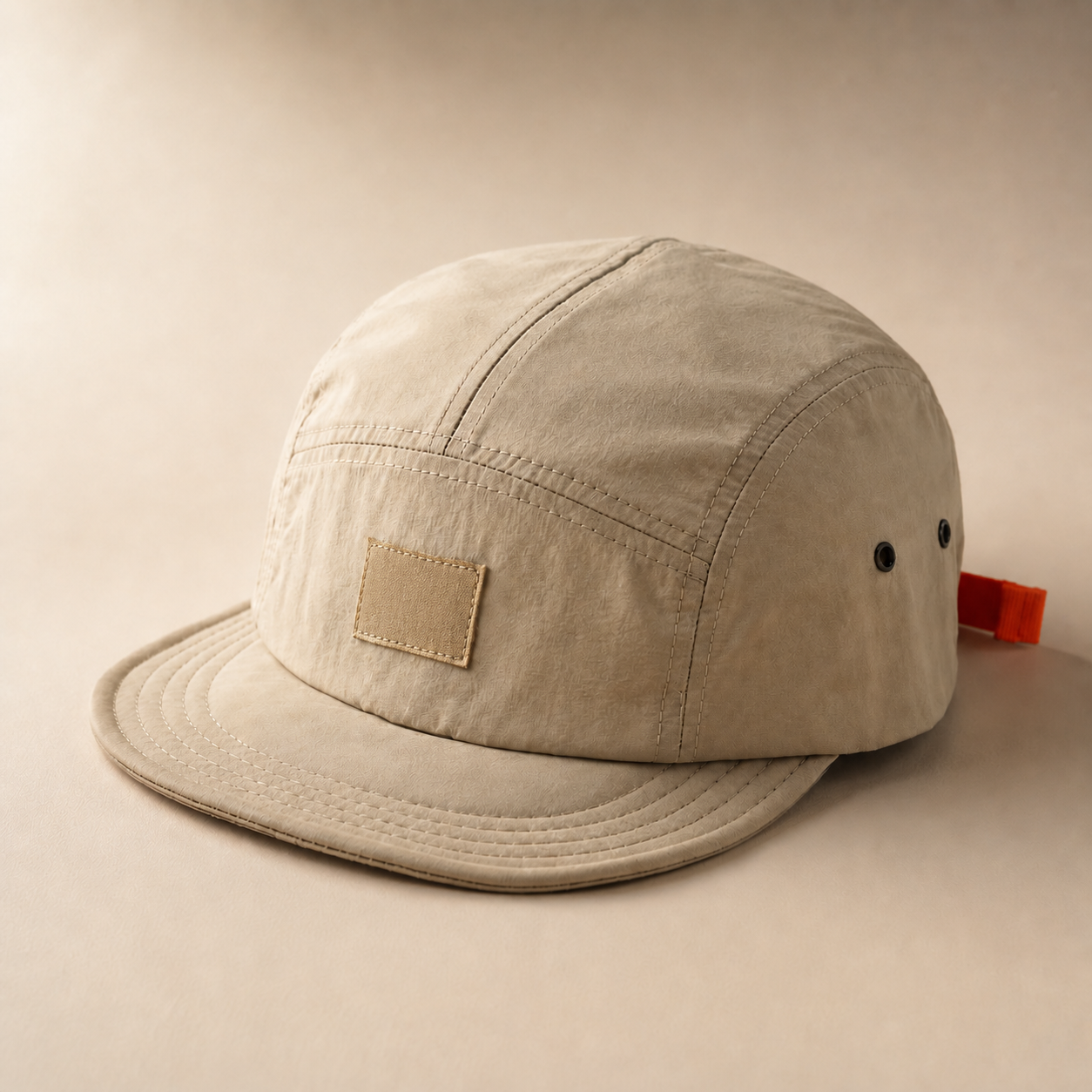 Khaki quick-dry duckbill cap on a neutral background
